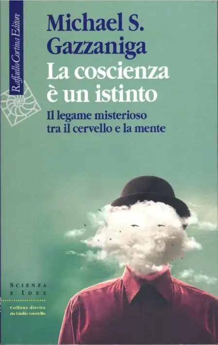 La coscienza è un istinto, Il legame misterioso tra il cervello e la mente - Raffaello Cortina Editore, 2019. Copertina libro.